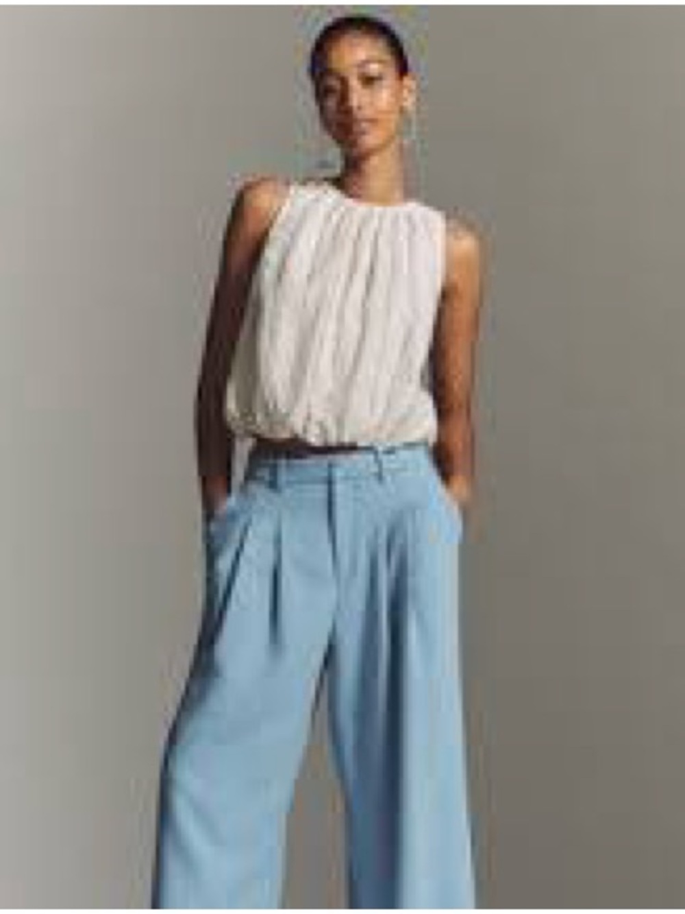 Anthropologie NWT Avery Wide-Leg Pleated Trousers by Maeve - M - Picture 4 of 16
